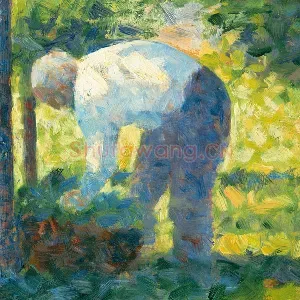 乔治·修拉油画作品《园丁》