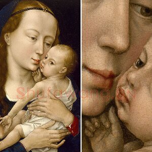 维登宗教人物画《圣母与圣子》