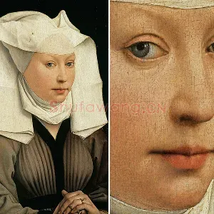 维登油画作品《戴头巾的年轻女子肖像》