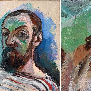 亨利·马蒂斯《穿条纹 T 恤的自画像》