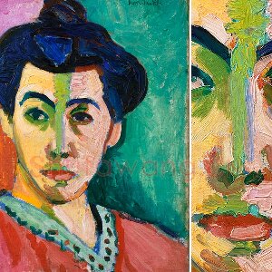 亨利·马蒂斯《带绿色条纹的马蒂斯夫人像》