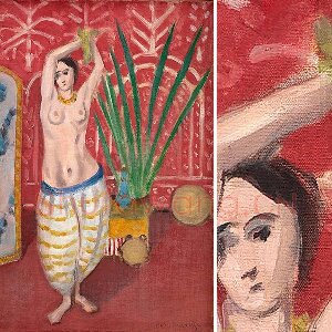 马蒂斯《持屏风的宫女》