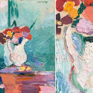 马蒂斯油画静物《花》