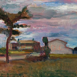 马蒂斯油画风景《科西嘉风景》