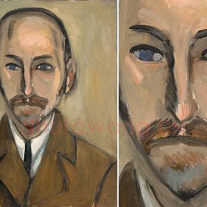 马蒂斯作品《迈克尔·斯坦肖像》