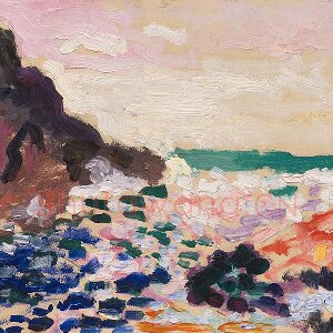 马蒂斯油画风景《海景》