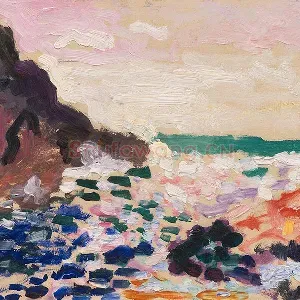 马蒂斯油画风景《海景》