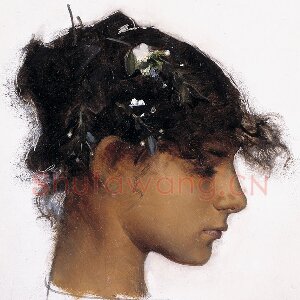 萨金特油画人物女孩头像