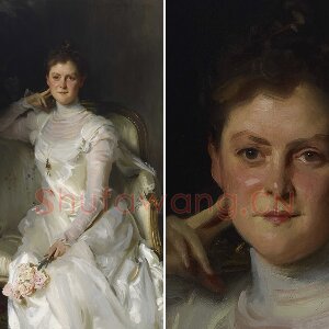 萨金特油画人物《西尔斯夫人肖像》