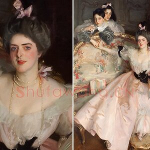 萨金特肖像画作品《卡尔·迈耶夫人和她的两个孩子》