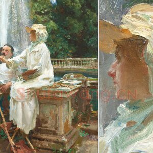 萨金特印象派风格油画作品