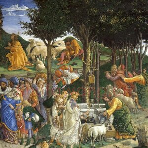 波提切利壁画作品《青年摩西》