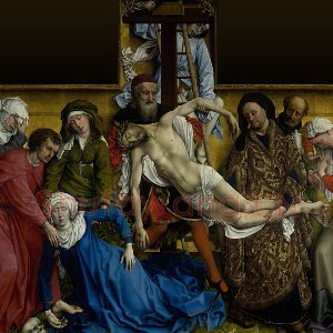 维登油画作品《基督下十字架》