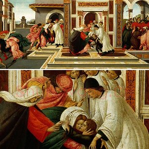 波提切利《最后的奇迹和圣泽诺比乌斯的死亡》